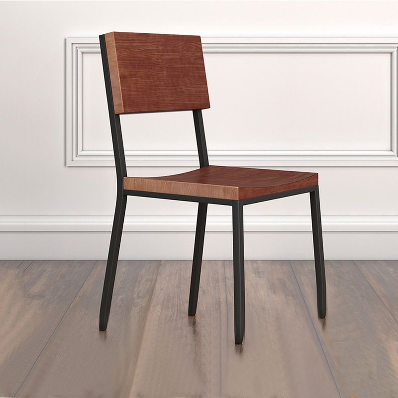 Open Back Side Chair Industrial Metal Kitchen Dining Room Chair