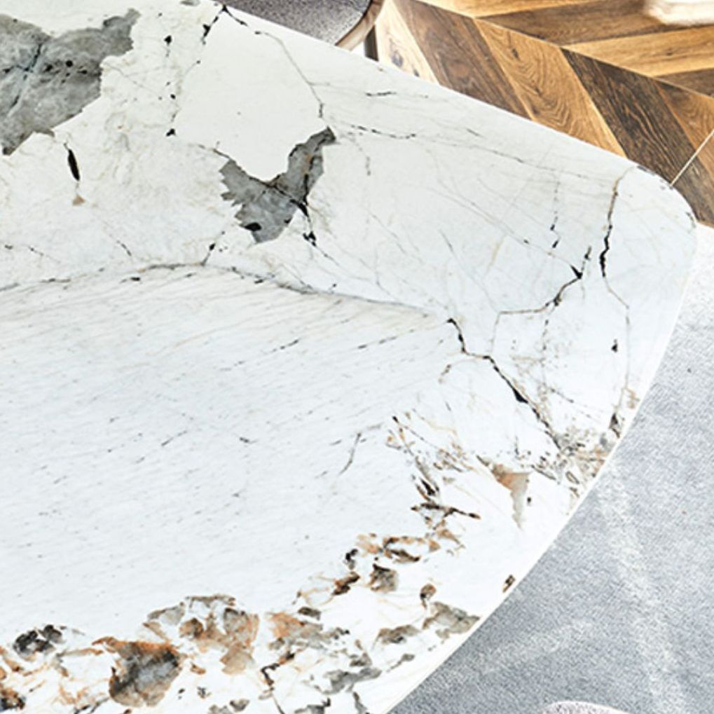 Metal Traditional Luxury Rectangular Table Sintered Stone Table
