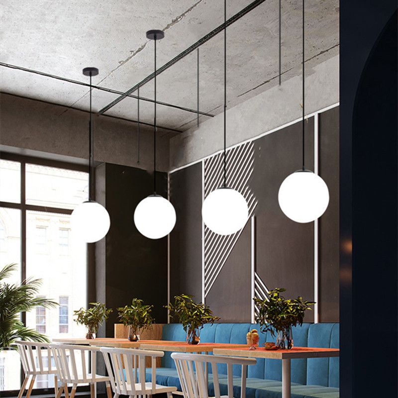 Moderner Stil Kugelform Pendelleuchte Glas 1 Licht anheizen Licht für Esszimmer