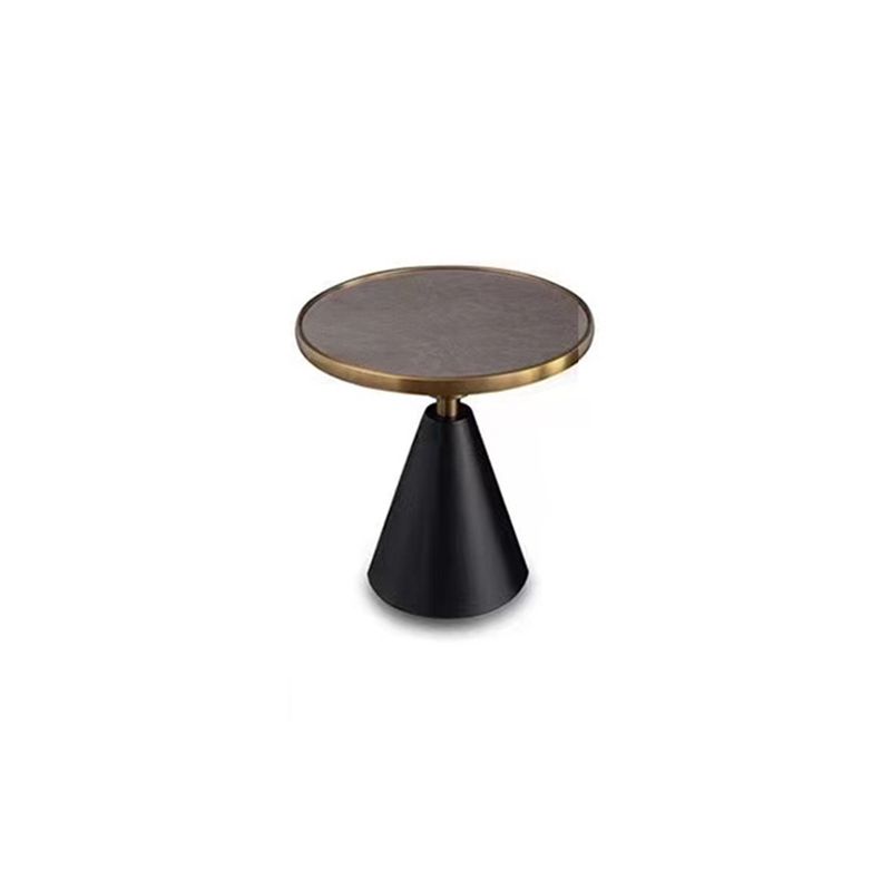 Pedestal Base Design Cocktail Table Marble Table Round Coffee Table with Metal Base