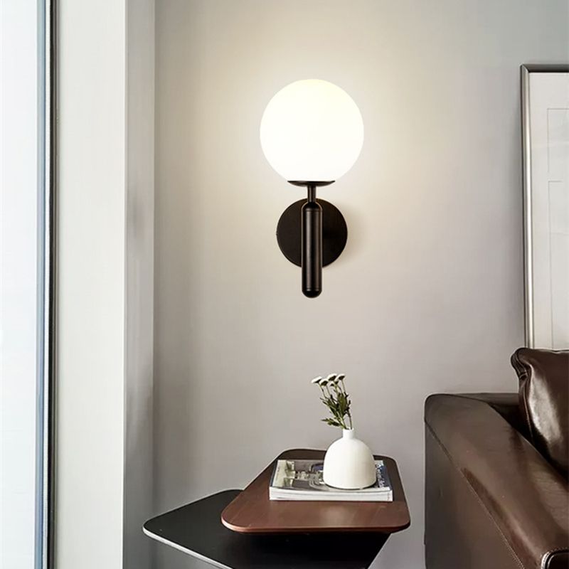 Sphere Shape Glass Sconce Light Modern Style Wall Lamp for Dining Room