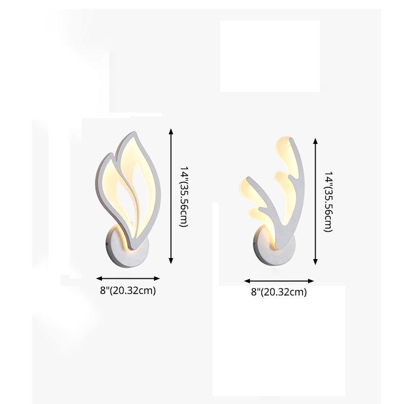 Lámpara de pared LED blanca acrílica en un estilo creativo moderno apliques de pared de hierro forjado para espacios interiores