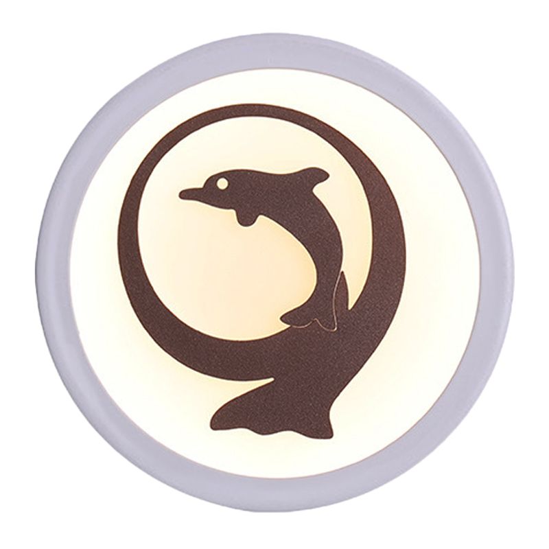 Enfants Dolphin Iron Mur mural lampe LED LED MUR ÉCLAINE