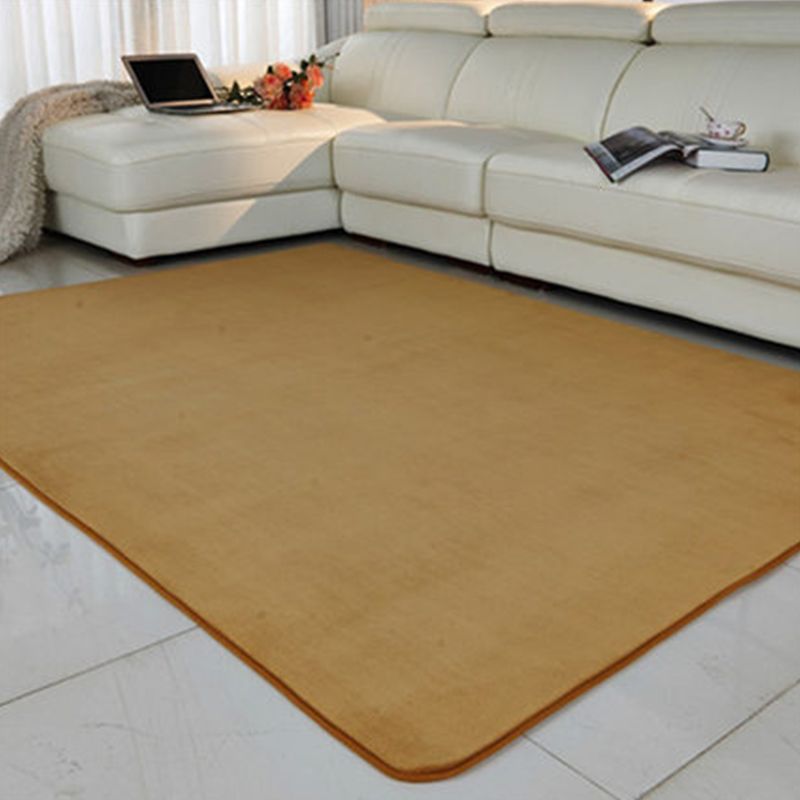 Nordic Living Room Rug Multi Colored Solid Color Indoor Rug Cotton Blend Easy Care Pet Friendly Carpet