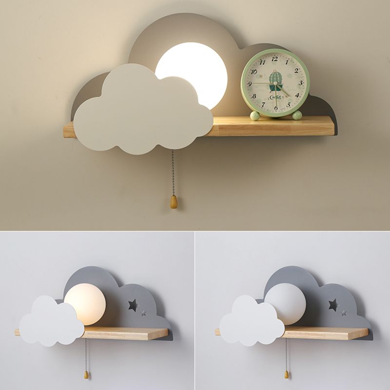 Nórdicos Macarons en forma de pared en forma de nube Iron Iron 1 Light Sponces