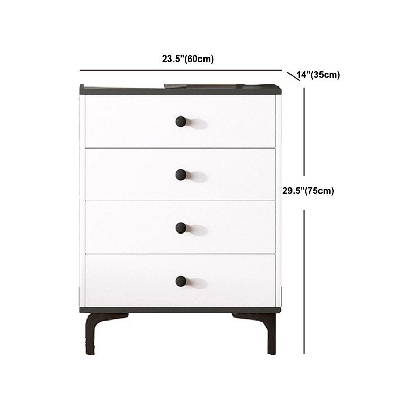 Contemporary 35.43'"Tall Wooden Chest, Rectangle Accent Cabinet with Drawers