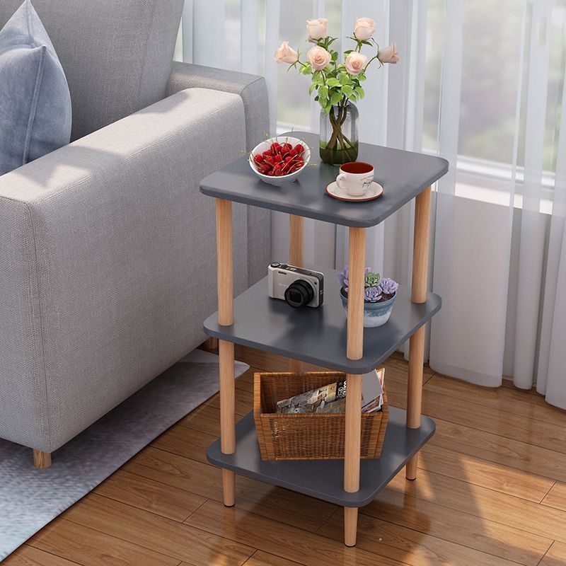 Engineered Wood 4 Legs End Table 2/3-tier Side Table for Living Room
