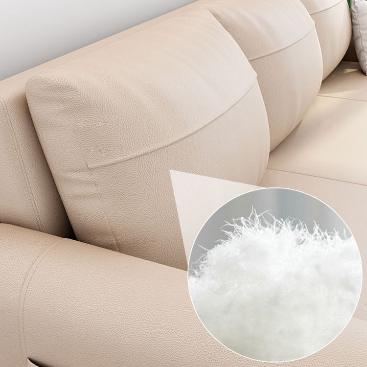 Cushion Back Sofa Futon Square Arms Convertible Sofa with Storage