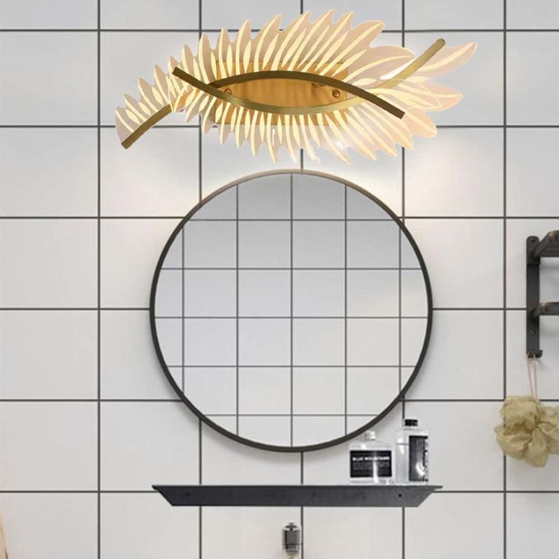1/2-Light Golden Vanity Light Modernism Bathroom LED Acrylic Bath Bar