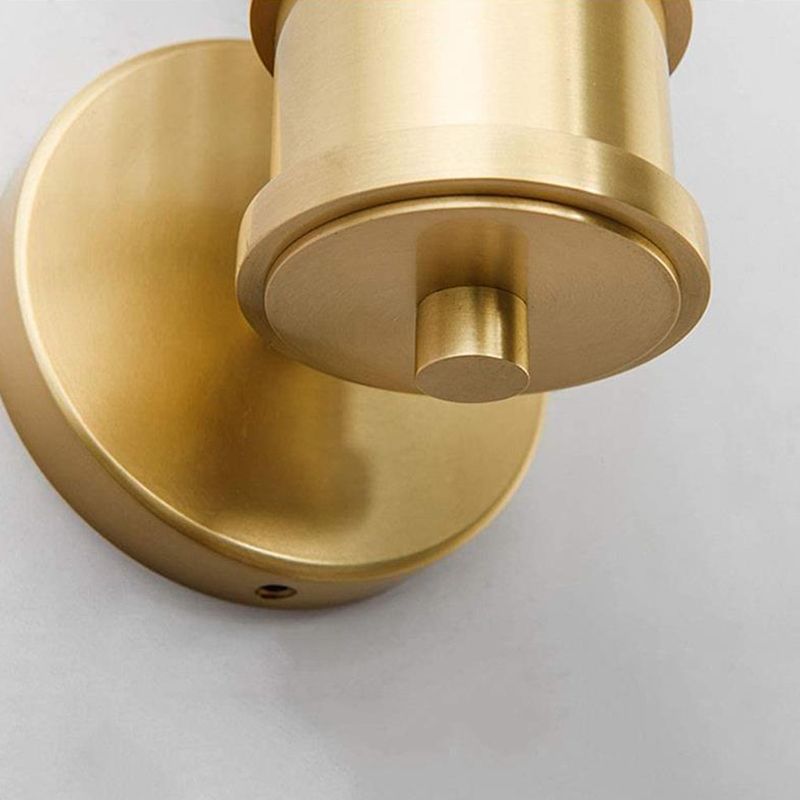 Crystal Half Cylinder Wall Lights Modern Style Multi Lights Wall Light Sconce in Brass