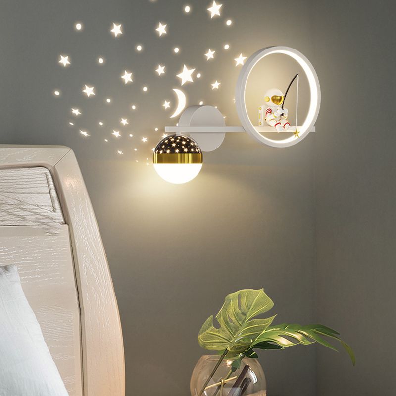 Children LED Wall Mount Light Cartoon Wall Light with Acrylic Shade for Bedroom