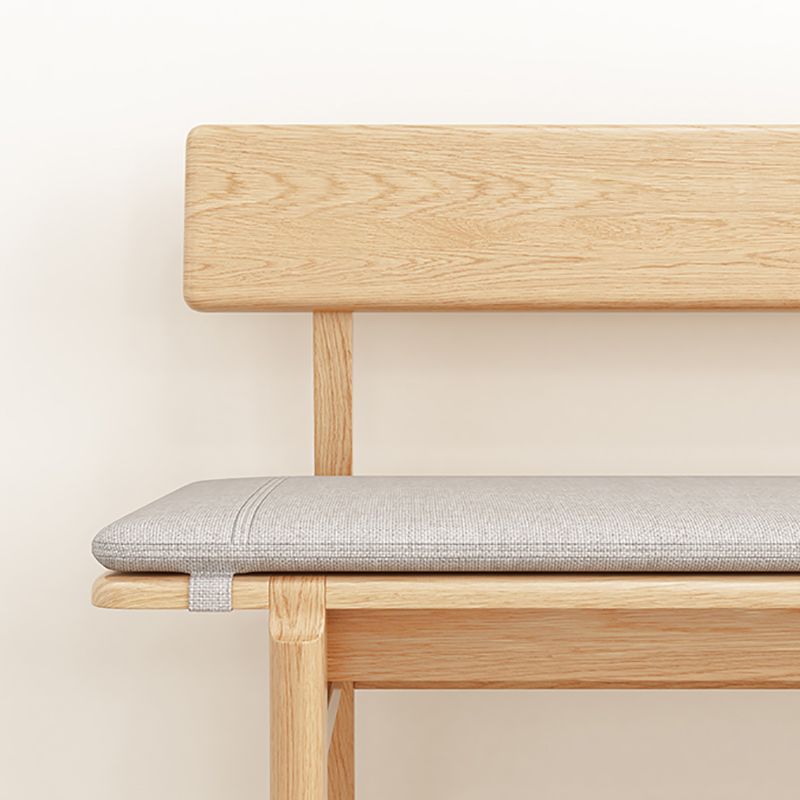 Back Included Bench, 29.5"H Dining Bench with Solid Wood Frame