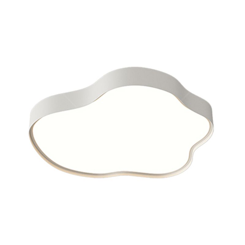 White Ceiling Light Fixture Nordic Metal LED Flush Mount for Bedroom