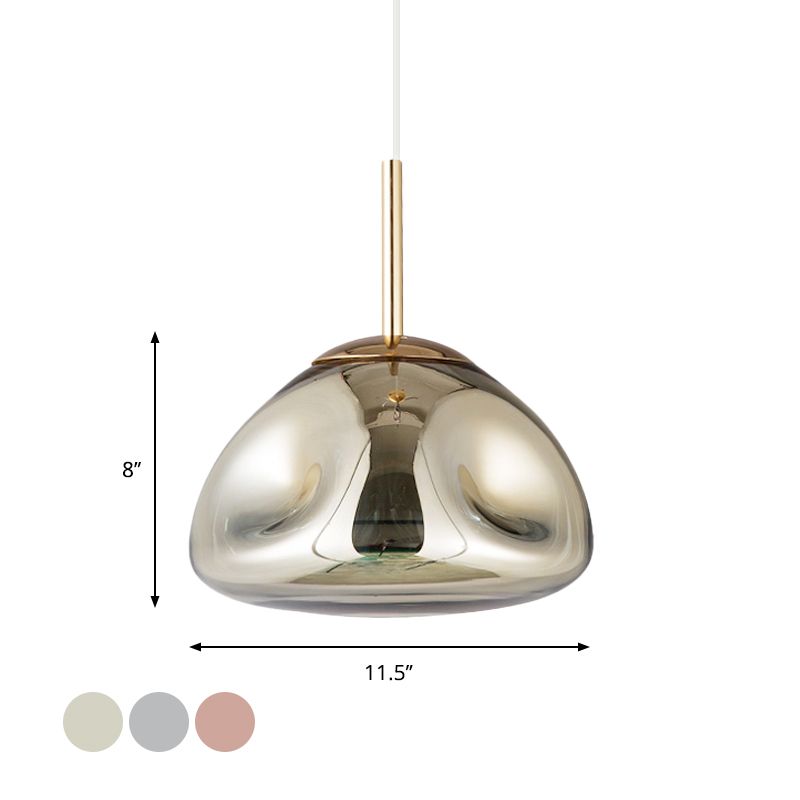 Lámpara colgante de forma de masa dorada de oro/plata/rosa