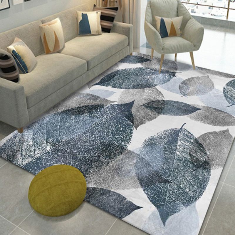 Wit minimalistisch vloerkleed polyester abrikoos bladkleed wasbaar vloerkleed voor woningdecoratie