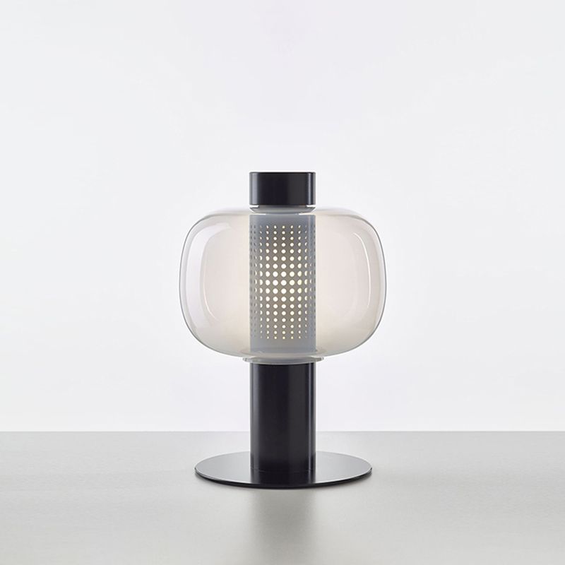 1 lampe de table à globe léger les lampes de chevet en verre contemporaines pour chambre à coucher