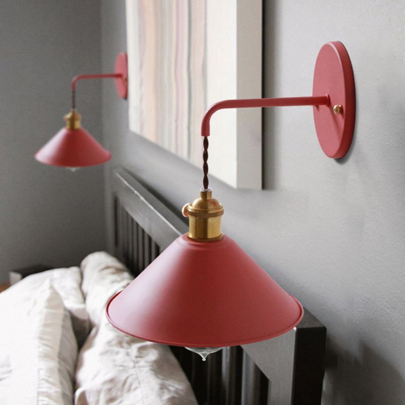 Modern Style Tapered Wall Sconces Metal 1 Light Wall Lighting Fixtures