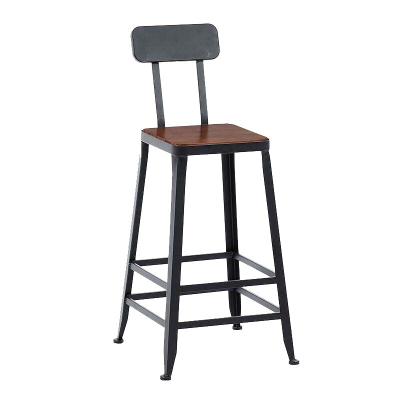 29.53" Industrial Bar and Counter Stool Low Back Stool with 4 Legs
