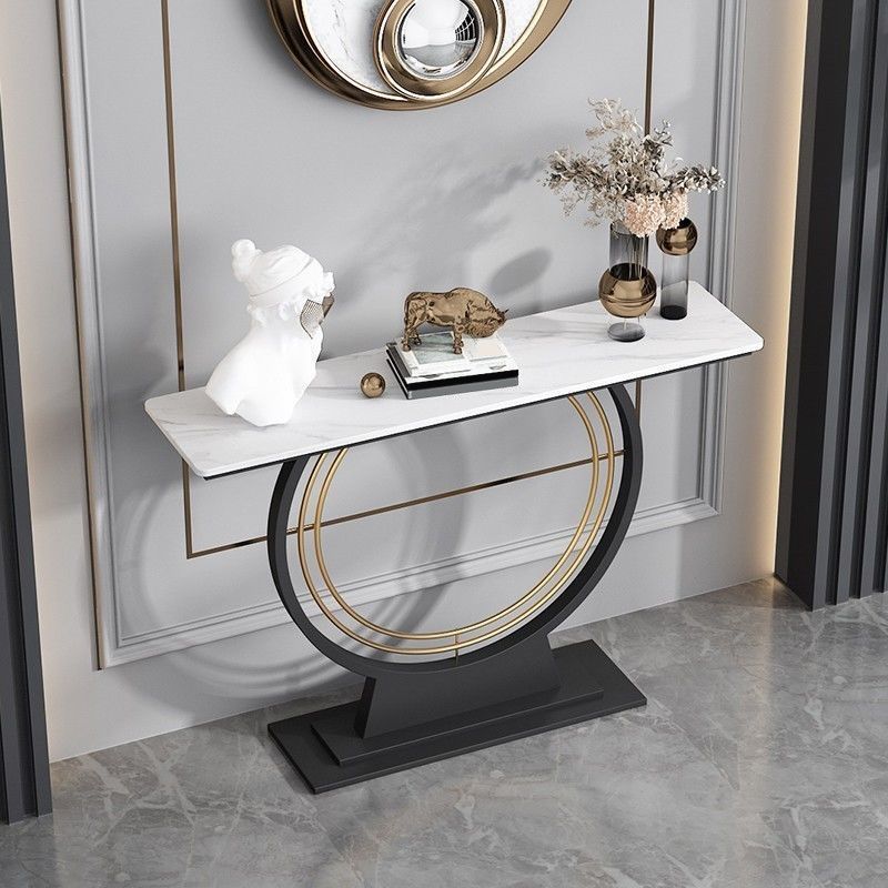11.8" W Slate Console Scratch Resistant Contemporary Sofa Console Table
