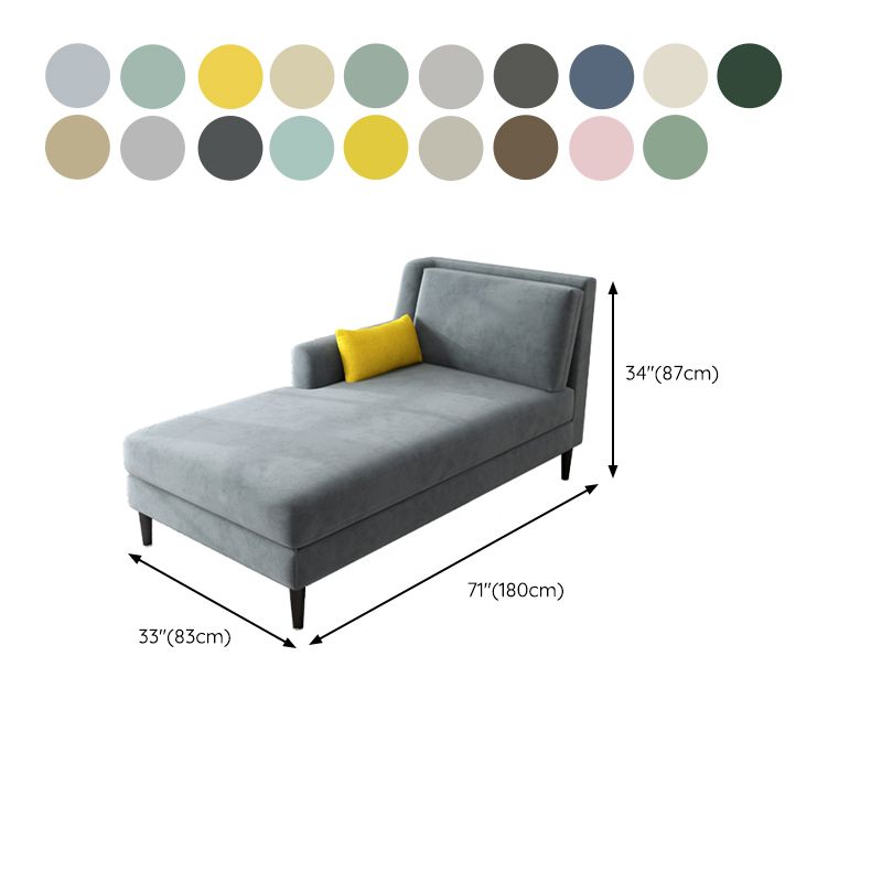 Modern Style Upholstered Chaise Living Room Square Arms Chaise