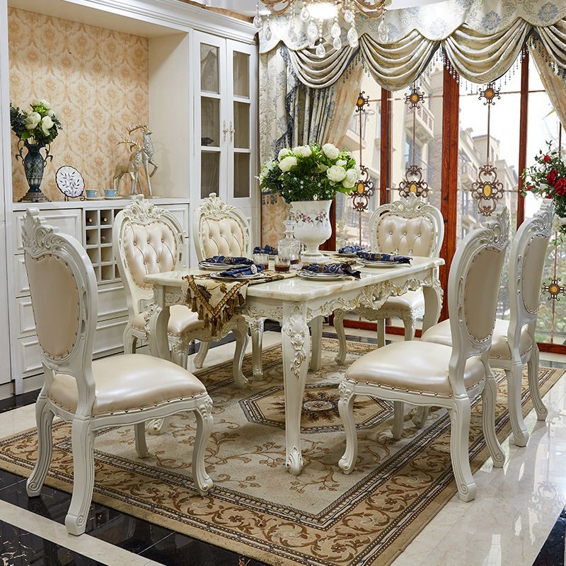 Victoria Rectangle Table Set 1/2/7 Pieces Dining Set for Home