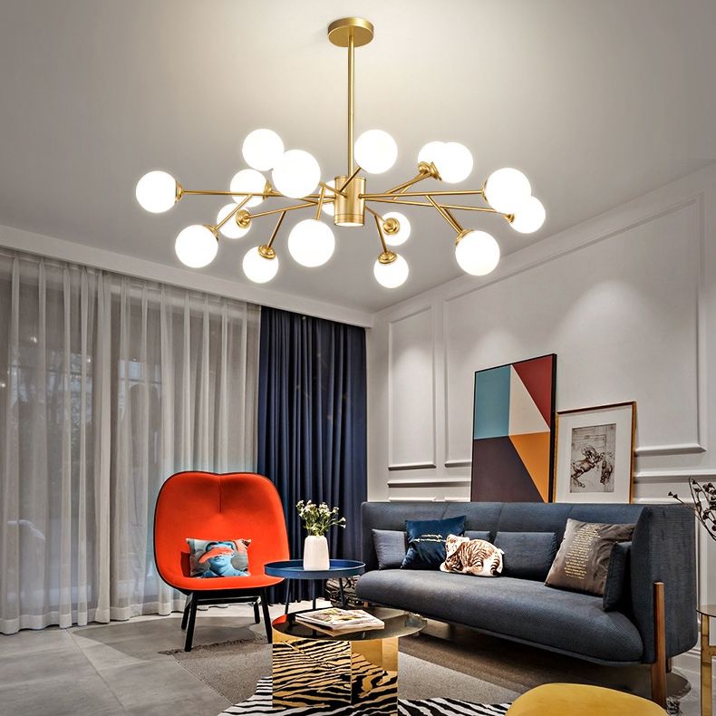 Palline di vetro lampadario a sospensione a sospensione Light Impiccomello per soggiorno per soggiorno