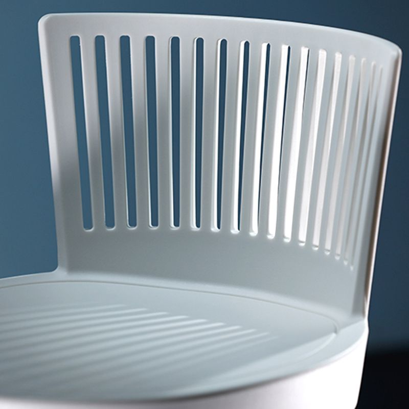 Modern Wooden Bar Stool 38" Height Backrest Armless Counter Stool with Plastic Cushion