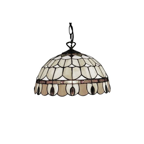 Esszimmerbeleuchtung mit Kreis/Edelsteinmuster Tiffany Jeweled Deckenlampe mit Kette und Glasschatten