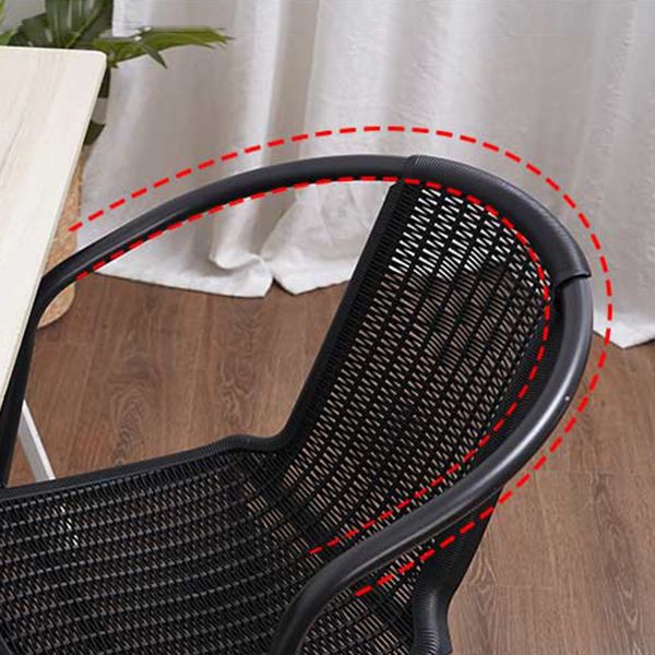 Contemporary Style Arm Chair Plastic Dining Accent Chair for Dining Room