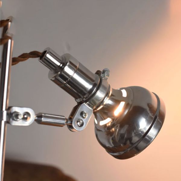 Silver 1-Light Wall Light in Modern Creative Style Aluminium Geometric Reading Wall Lamp