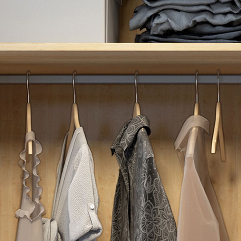 Rubberwood Wardrobe Armoire Traditional Wardrobe Cabinet for Home