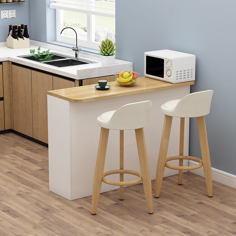 Modern Style Bar Dining Table Rectangle Wood Bar Table for Kitchen