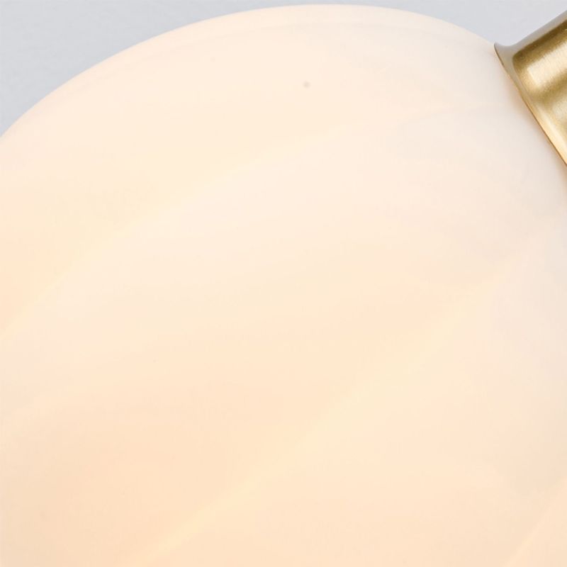 Gold Modern Metal Wall Sconce Bud Shape Wall Light with Glass Shade for Bedroom