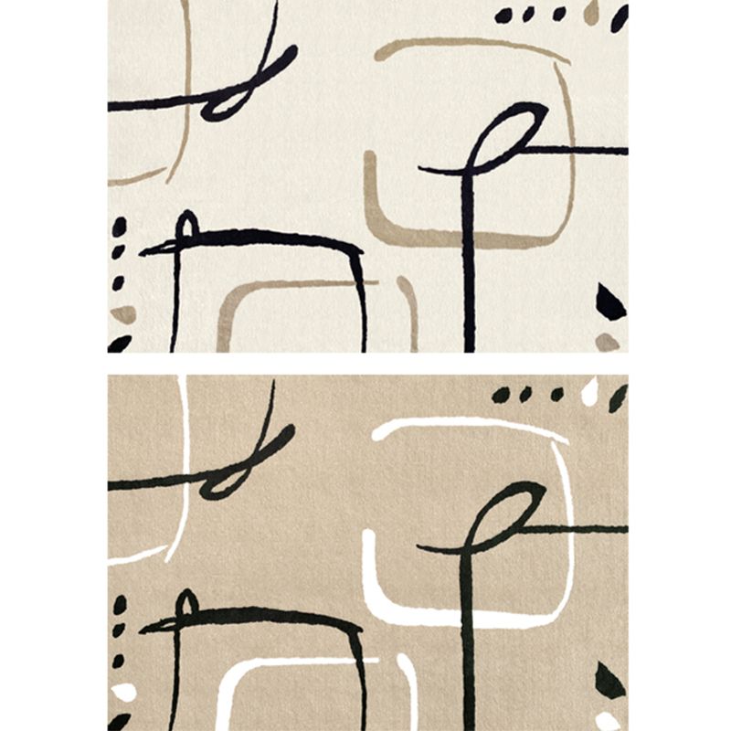 Wit modern tapijt abstract patroon polyester gebied tapijt wasbaar wasbaar gemakkelijke tapijt voor salon