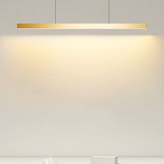 Lustres d'île linéaire contemporains lumières luminaires de lustre en métal