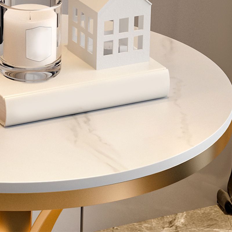21.65" Tall Contemporary Style Side End Table Metal Frame Side Accent Table
