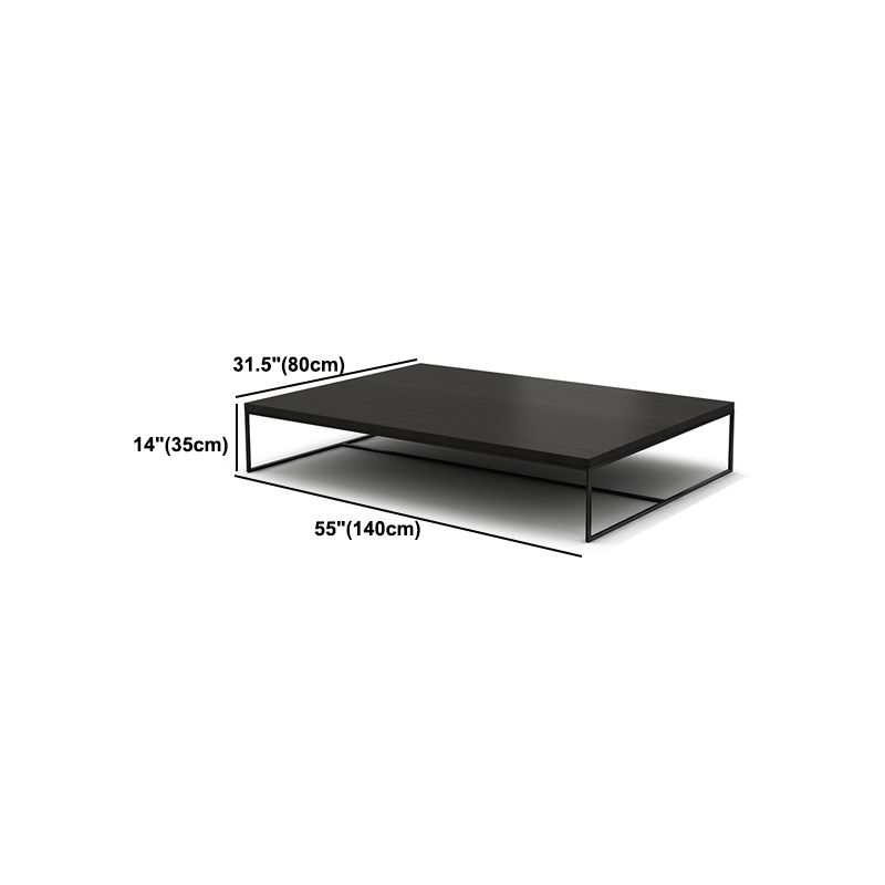 North European Wood Coffee Table Rectangle Frame Cocktail Table