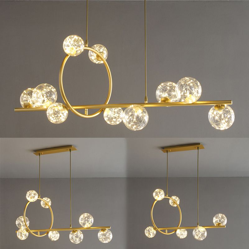 Círculo Dinning Room Illumino de la isla Vidrio Glass Minimal Pends Lighting Fexecture