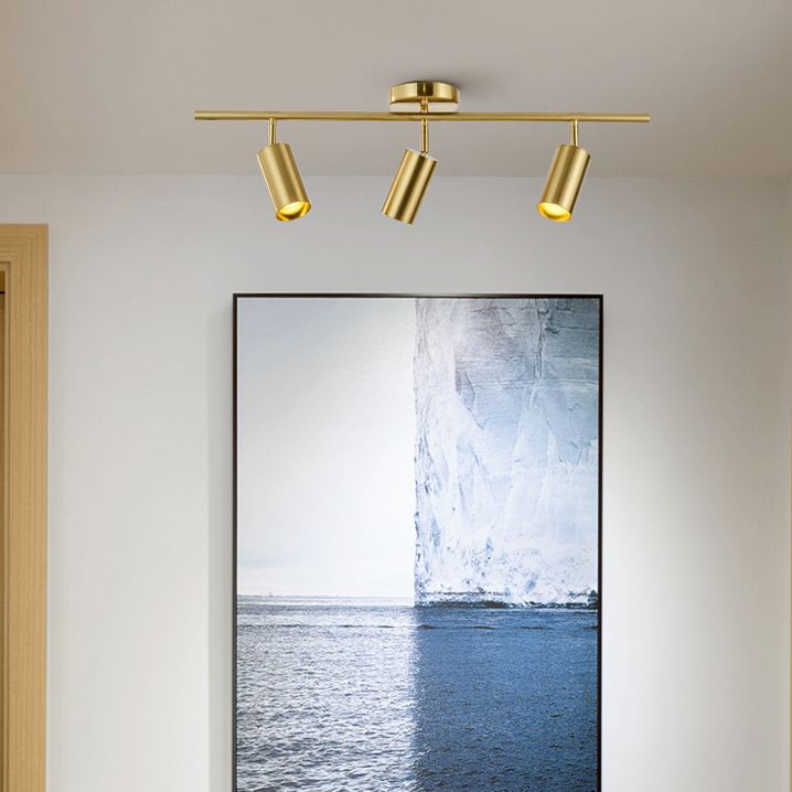 Golden Track Iluminación Moderna Ropa De Lujo Tienda De Ropa De Lujo Comercial Sala De Fondo De Fondo De Pared De Fondo Montado En El Hogar