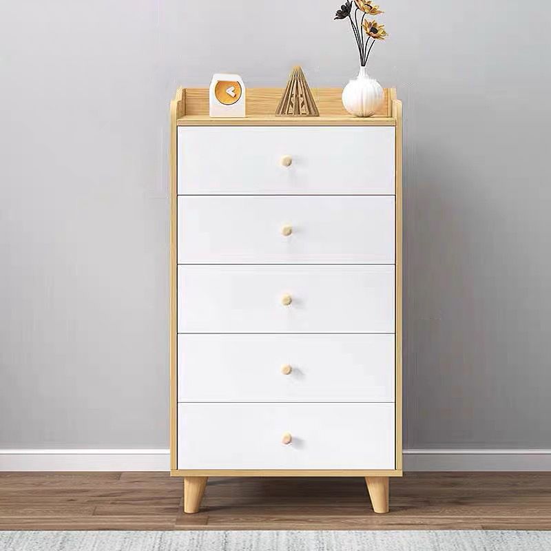 Modern Rectangle Accent Cabinet Wood Knobs Cabinet with Drawer