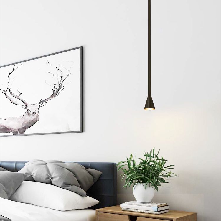 Colgante de colgante colgante contemporáneo forma lineal colgante de iluminación para dormitorio de sala de estar