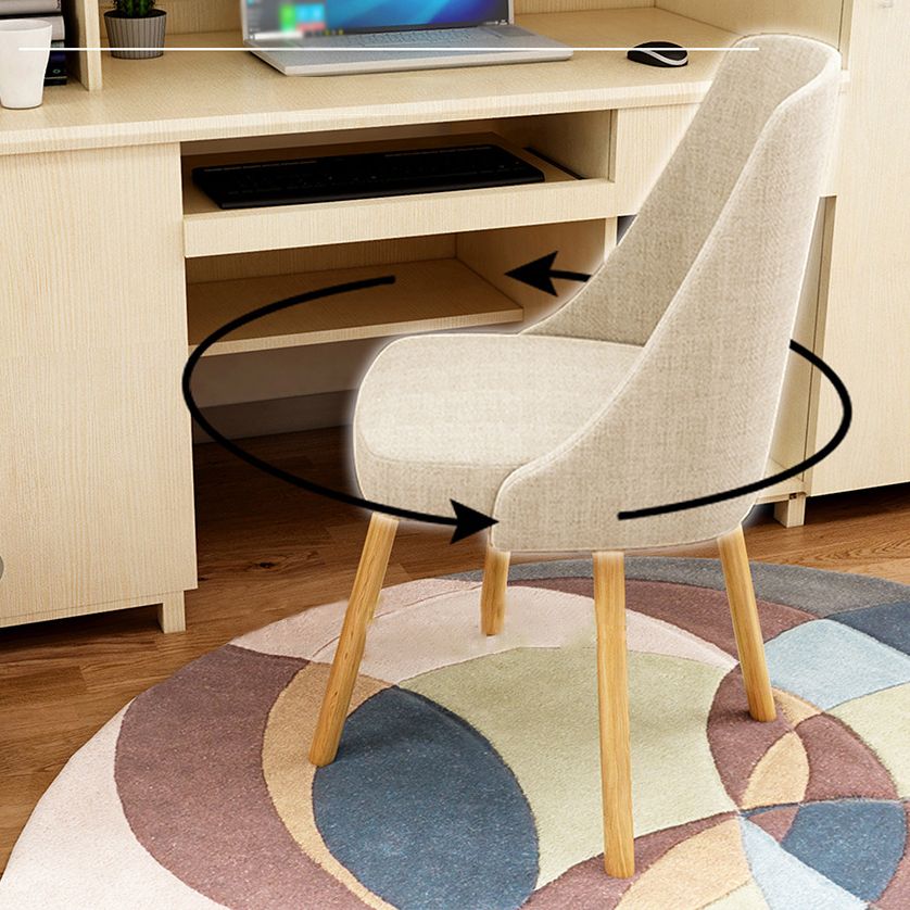 Solid Back Chair Industrial Wood Dining Kitchen Room Side Chair