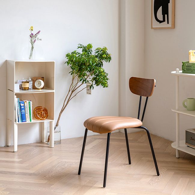 Nordic Style Solid Wood Dining Room Chair Open Back Dining Side Chair for Home Use
