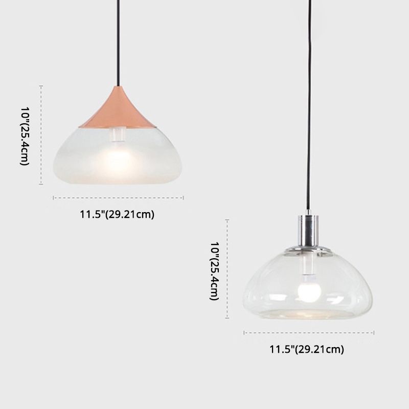Lampada in vetro trasparente lampada a sospensione a sospensione in vetro moderno Mini illuminazione Mini illuminazione per sala da pranzo in cucina
