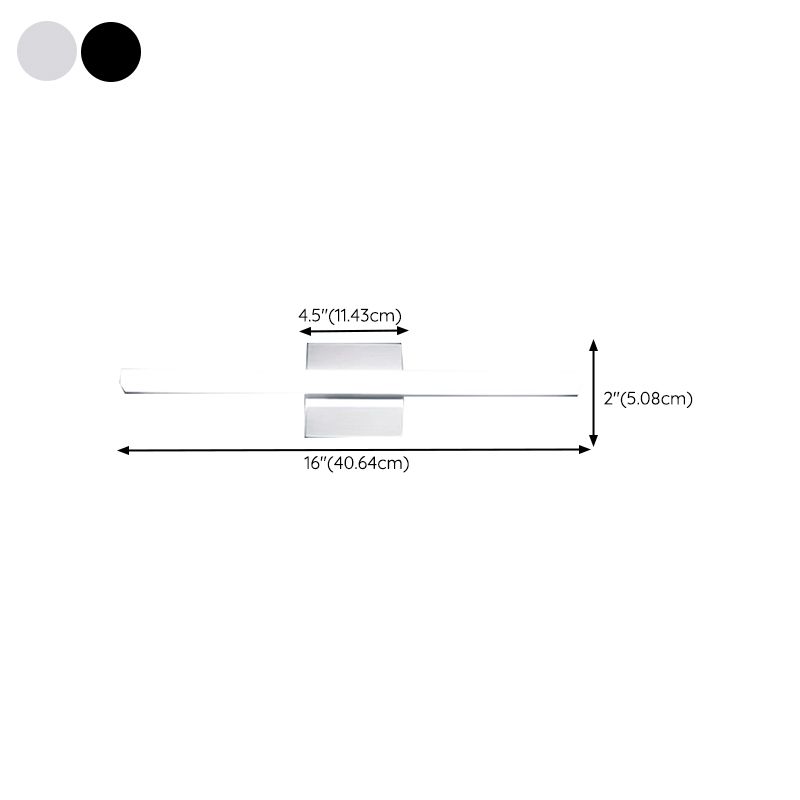 Linear Shape Metal Vanity Lamp Modern Style 1 Light Vanity Light Fixture