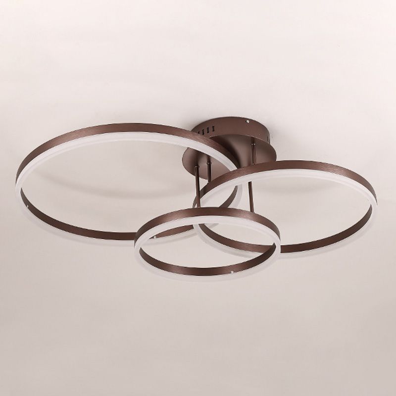 Nordic Slender Circle Flush Mount Ceiling Light Fixtures for Living Room Bedroom