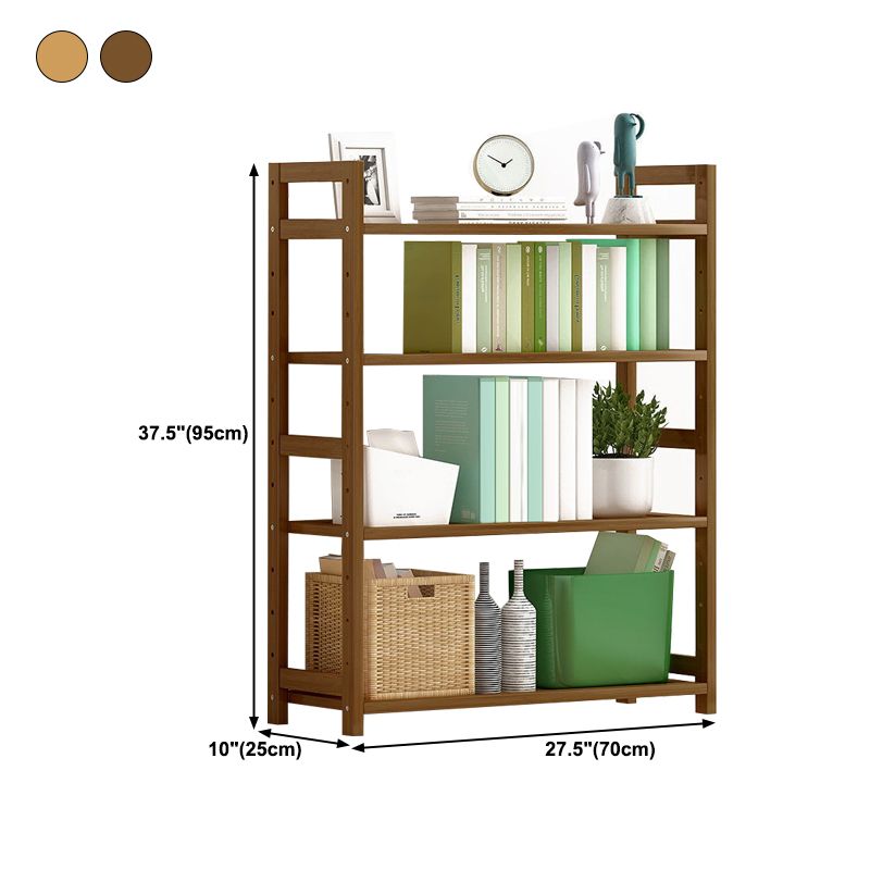 Modern Solid Bamboo Bookcase, Geometric Bookshelf for Any Room, 10" W