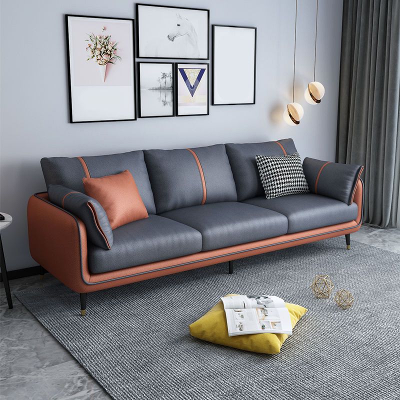 Stationäre Färbung resistent 3 Sitzer Wohnzimmer Standardsofa mit mehreren Kissen