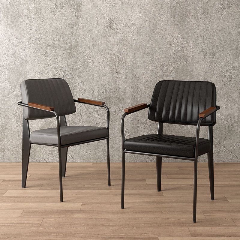 Industrial Kitchen Dining Side Chair Open Back  Dining Arm Chair