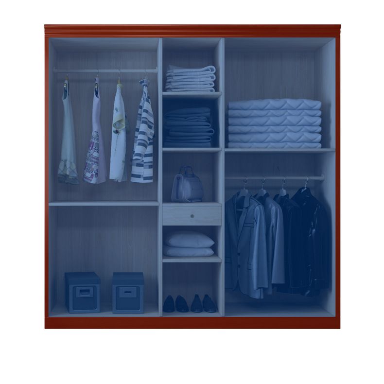 Solid Wood Traditional Cabinet with 1 Drawer Matte Finish Storage Cabinet